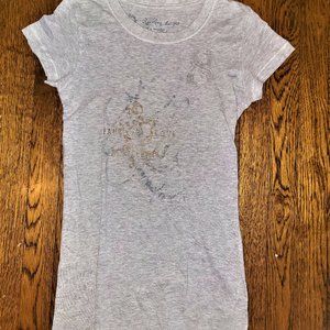 5 for $25! Rica Lewis Graphic/Sequin Gray T-Shirt - S